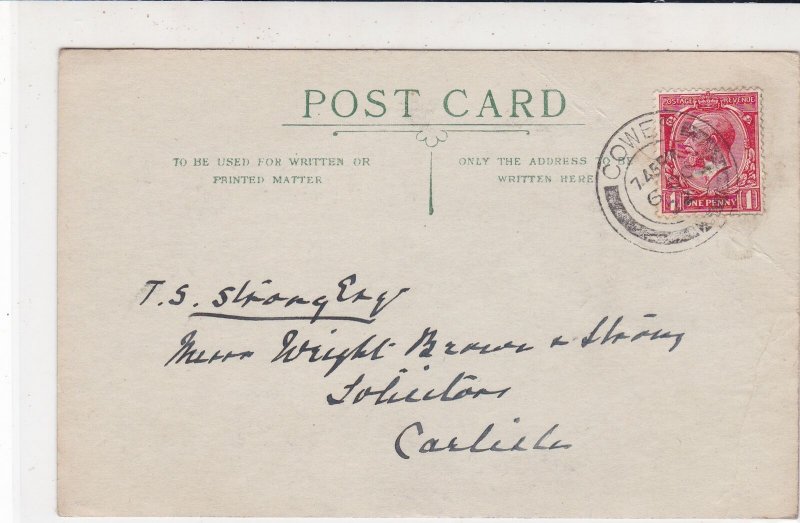 England 1922 Cowes Cancel Information Received Stamp Card to Carlisle Ref 34858