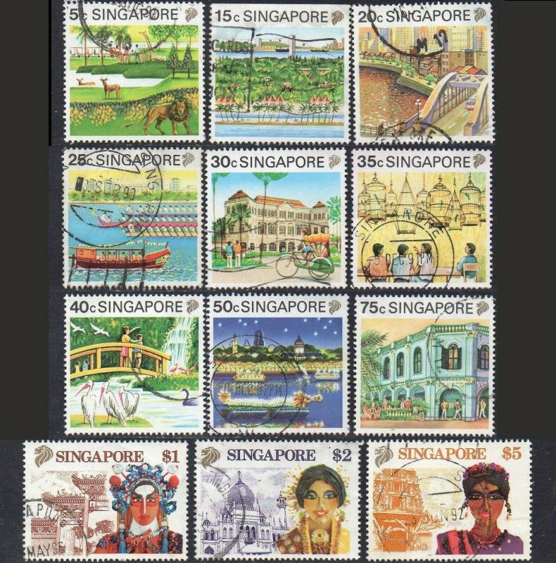 SINGAPORE 1990 Tourism (short set to $5) used