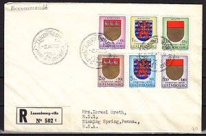 Luxembourg, Scott cat. B210-B215. Coat of Arms Issue. First day cover. ^