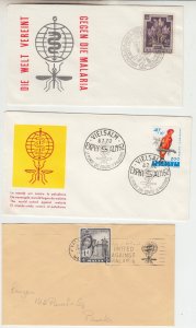 Z4292  jlstamps, 6 dif 1962 world against malaria covers, 2 scans