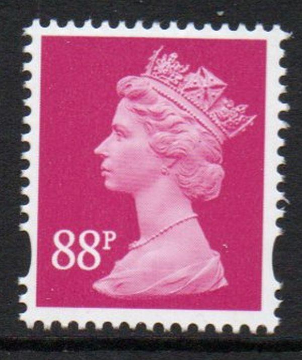 Great Britain Sc MH399 2010 88p cerise QE II Machin Head stamp mint NH