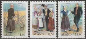 EDSROOM-17225 Finland-Aland Islands 75-77 MNH 1993 Complete Clothing CV$12.25