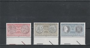 Denmark  Scott#  672-674  MNH  (1980 Coins)