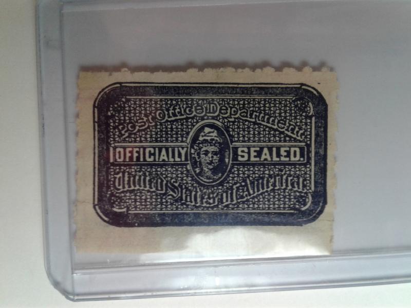 SCOTT # OX13 BLUE OFFICIAL POST OFFICE SEAL SINGLE