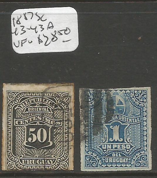 Uruguay SC 1887, 43, 43a VFU (9coc)