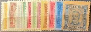 Funchal, 1892-1893, SC 1-12, LH, Complete Set