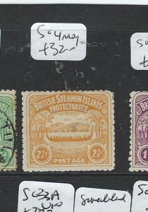 BRITISH SOLOMON ISLANDS (PP2908B) LARGE CANOE, BOAT  2 1/2D  SG 4  MOG