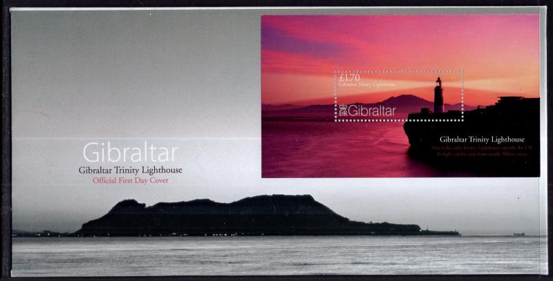 Gibraltar 1108 Lighthouse Souvenir Sheet U/A FDC