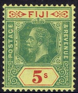 FIJI 1912 KGV 5/- DIE I WMK MULTIPLE CROWN CA