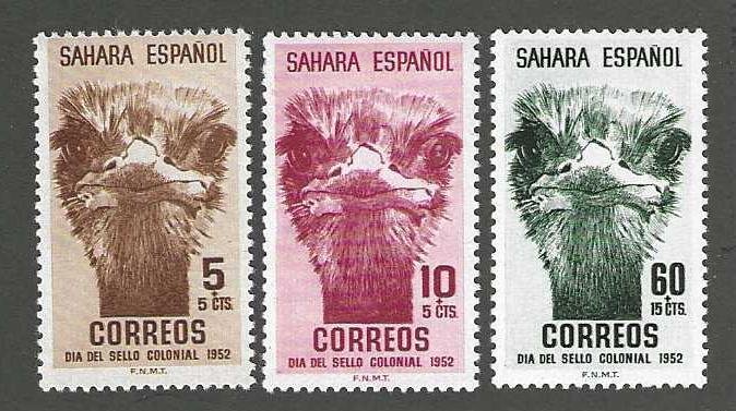 Spanish Sahara B22-B24 Complete  Mint SC:$1.05