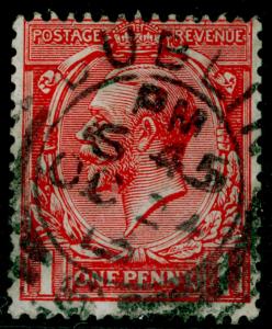 SG398, 1d dull scarlet, USED. Cat £225.