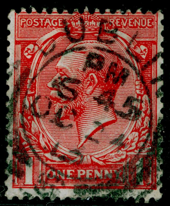 SG398, 1d dull scarlet, USED. Cat £225.