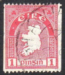 1933 1d single perf. upright wmk., very fine used from Carraigh Dubh, BPP cert