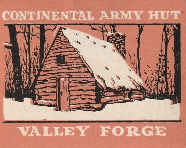 Great Valley Forge, Pennsylvania set of 12 US  Poster Stamps. C1930's. 45x58mm