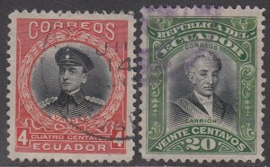 Ecuador 220-221 Used Short Set CV $0.50