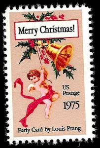 # 1580c MINT NEVER HINGED CHRISTMAS CARD BY LOUIS PRANG