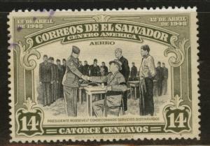 El Salvador Scott C112 used 1948 airmail stamp