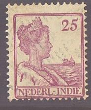 Netherlands Indies 1912   used  126   Wilhelmina 25 ct      #