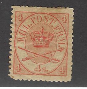 Denmark SC#13 Mint VF blunted corner...Fill a Key Spot!!!