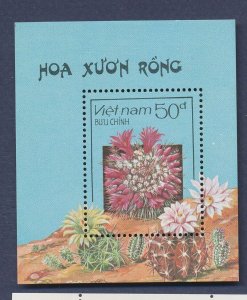 VIETNAM - Scott 1759 - MNH S/S - Cactus flower - 1987