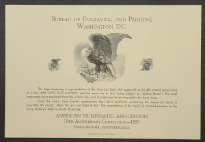 US 1969 ANA BEP Exhibition Sheet #B2 Jackass Eagle Vignette