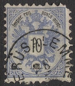 Austrian Offices in Turkey 1883 Sc 11 Used 10sld VF - GERUSALEM postmark/cancel