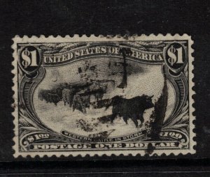 USA #292 Very Fine Used With One Barely Short Perf At Lower Left **With Cert.** 