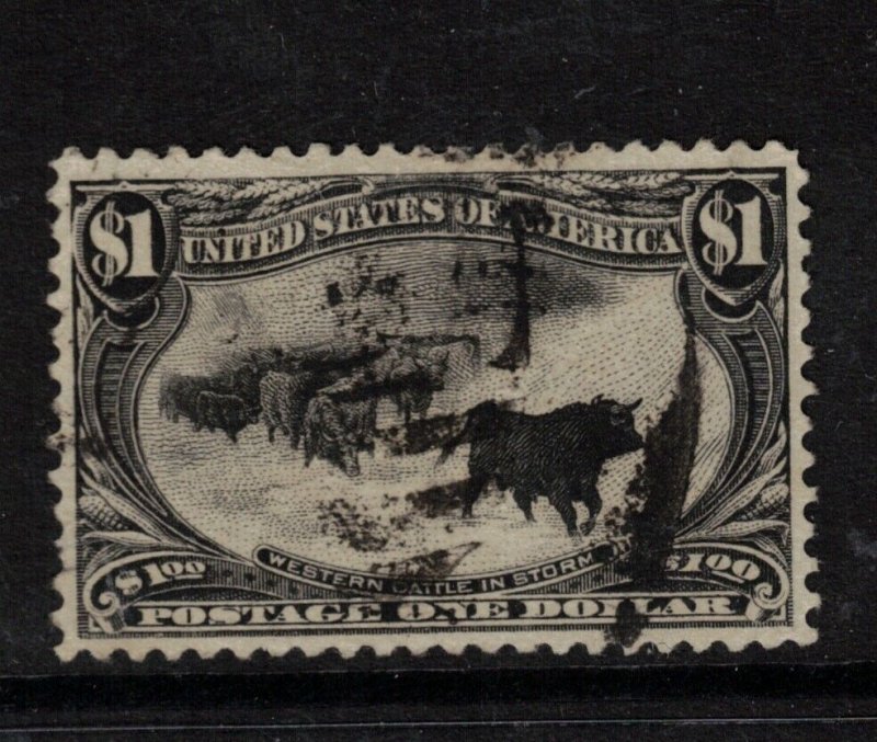 USA #292 Very Fine Used With One Barely Short Perf At Lower Left **With Cert.**