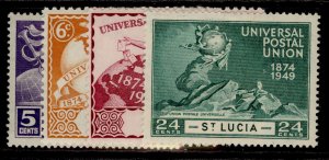 ST. LUCIA GVI SG160-163, anniversary of UPU set, M MINT.