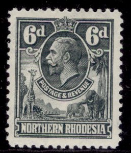 NORTHERN RHODESIA GV SG7, 6d slate-grey, NH MINT.