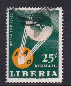 Liberia  #C151 used  1963  satellite 25c