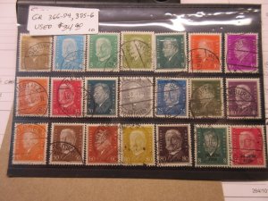 GERMANY Scott 366-384, 385-6  USED Lot-10 Cat $34.60