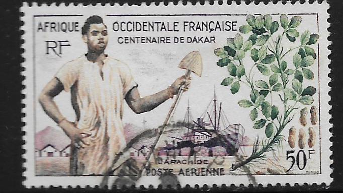 FRENCH WEST AFRICA, C26, USED, WES AFRICAN WORKER