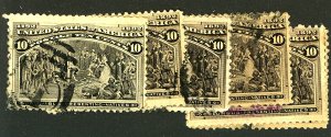 U.S. #237 USED SET OF 6