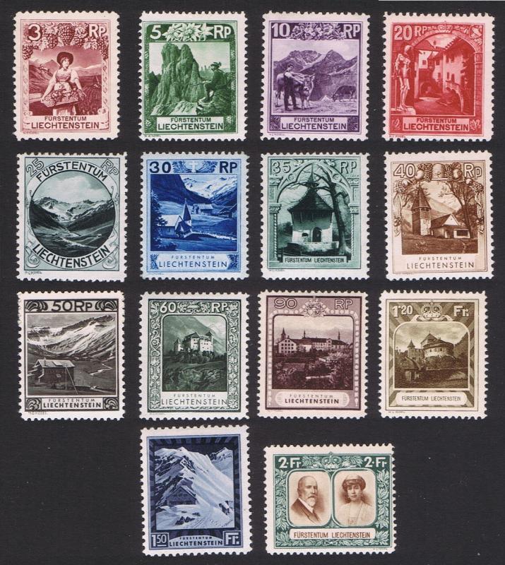 Liechtenstein Country Scenes 14v MH SG#96-109 SC#94-107 CV£720+