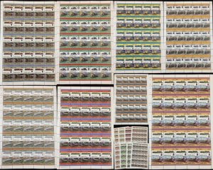 ST LUCIA Trains Locomotives Sheets x 8 MNH (400 Stamps) BLK65