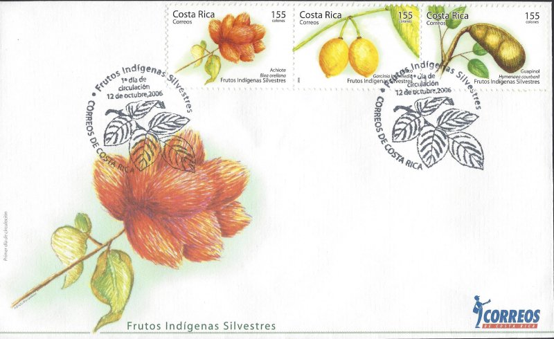 COSTA RICA INDIGENOUS WILD FRUITS Sc 596 FDC 2006