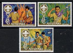 AITUTAKI - 1983 - Scouting, 75th Anniv - Perf 3v Set - Mint Never Hinged