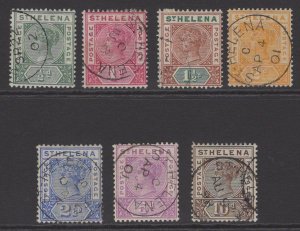 ST.HELENA SG46/52 1890-7 DEFINITIVE SET FINE USED