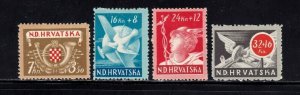 Croatia stamps #B52 - 55, MH