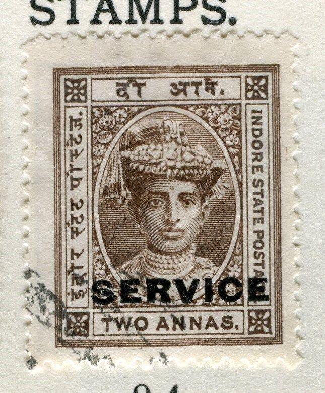 INDIA JAIPUR;  1904-6 early SERVICE Optd. issue fine used 2a. value