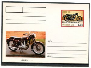 Mariy El Republic 1999 MOTORCYCLE BSA A7 SHOOTING STAR Classic Postcard VF