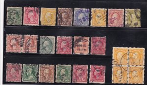 US Washington Franklin group with year/date cancel (111M)