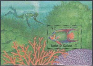 TURKS & CAICOS ISLANDS Sc # 825 MNH S/S - FISH