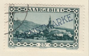 Germany Saar Official 1929 25c used stamp a27p5f21752 