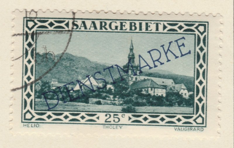 Germany Saar Official 1929 25c used stamp a27p5f21752 