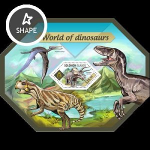 SOLOMON IS. 2014 SHEET slm14402b DINOSAURS WORLD DINOS