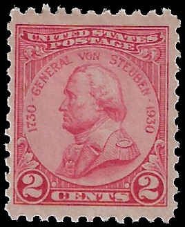 U.S.  #689 MNH - very small gum thin; 2c General Van Stueben (1930) (2)