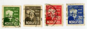NORWAY 154-157 USED PAIR SCV $7.25 BIN $3.00 BJORNSON