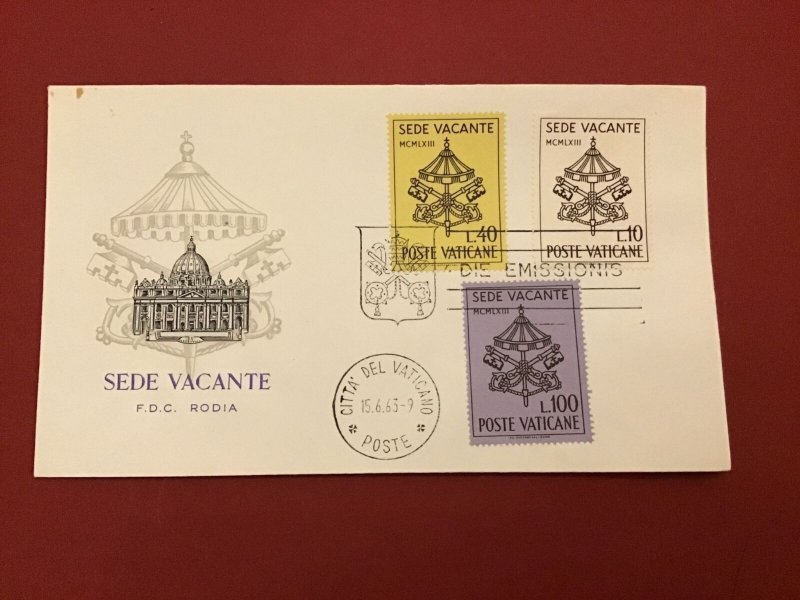 Vatican 1963 Sede Vacante First Day Cover Postal Cover R42350